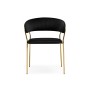 Стул на металлокаркасе Kamelia 1 black / gold