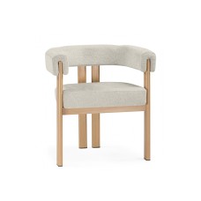 Стул на металлокаркасе Selma бежевый / бук