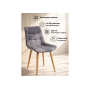 Стул деревянный Челси темно-серый (zd 995) / светлое дерево np