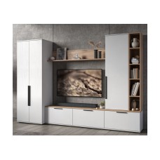 Готовая гостиная Филеста белый / дуб вотан комплектация 1