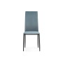 Стул на металлокаркасе Tod light blue / black