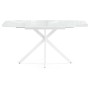 Стол стеклянный Тамаса 120(150)х70х76 белый