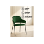 Стул на металлокаркасе Инклес темно-зеленый / черный глянец