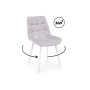 Стул на металлокаркасе Челси 360 П светло-серый (zd 960) / белый np