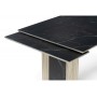 Керамический стол Бернардо 180x90 черный мрамор / дуб монтана