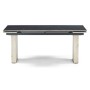 Керамический стол Бернардо 180x90 черный мрамор / дуб монтана
