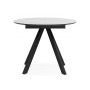 Керамический стол Трейси 90 snow white / черный