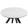Керамический стол Трейси 90 snow white / черный