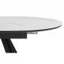 Керамический стол Трейси 90 snow white / черный