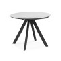 Керамический стол Трейси 90 snow white / черный