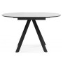 Керамический стол Трейси 90 snow white / черный