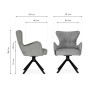 Стул на металлокаркасе Atlanta gray / black крутящийся