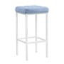 Барный стул Лофт катания дасти блю / белый матовый