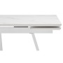 Керамический стол Памелла 140 (200) х 80 белый мрамор alpin white / snow white / белый