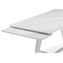 Керамический стол Памелла 140 (200) х 80 белый мрамор alpin white / snow white / белый