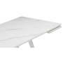 Керамический стол Памелла 140 (200) х 80 белый мрамор alpin white / snow white / белый
