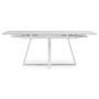 Керамический стол Памелла 140 (200) х 80 белый мрамор alpin white / snow white / белый
