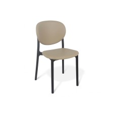Пластиковый стул Sheffilton SHT-S180 Бежевый/черный