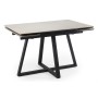 Керамический стол Памелла 120(180)х80 carmen light grey / черный