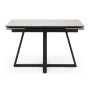 Керамический стол Памелла 120(180)х80 carmen light grey / черный