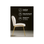 Стул на металлокаркасе Kalipso 1 white / gold