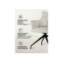 Стул на металлокаркасе Kaser 360 крутящийся ivory / black
