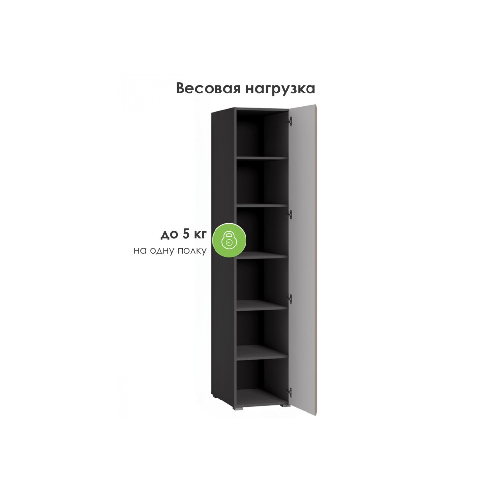 Шкаф Сейдиль 16.313 антрацит / веллюто капучино Шкаф Сейдиль 16.313 антрацит / веллюто капучино