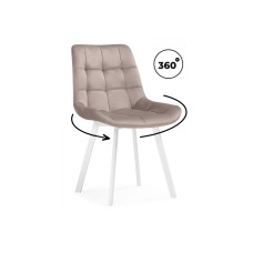 Стул на металлокаркасе Челси 360 латте (ZD 290) / белый
