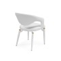 Стул на металлокаркасе Palma white / white and gold