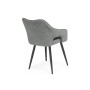 Стул на металлокаркасе Hera dark gray / black