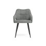 Стул на металлокаркасе Hera dark gray / black