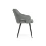 Стул на металлокаркасе Hera dark gray / black