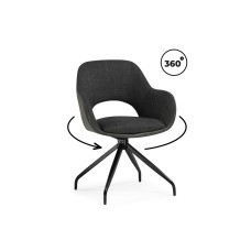 Стул на металлокаркасе Memfis graphite / black