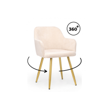 Стул на металлокаркасе Инфини 360 латте (ocean 003) / золотой