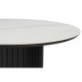 Керамический стол Гравент 90 белый мрамор snow white / черный