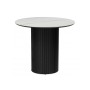 Керамический стол Гравент 90 белый мрамор snow white / черный