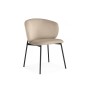 Стул на металлокаркасе Рикко темно-бежевый (H-07) / черный