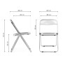 Пластиковый стул Fold складной clear