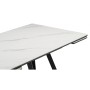 Керамический стол Вилсон 140(200)х80 белый мрамор snow white / черный