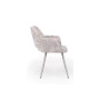 Стул на металлокаркасе Эолин 360 латте (simple 008) / серый