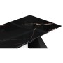 Стол стеклянный Денхольм 240(290)х100х75 обсидиан / черный
