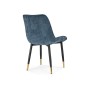 Стул на металлокаркасе Seda 1 blue / black / gold