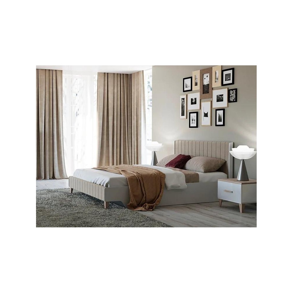 Кровать Briton 160х200 с настилом белая Кровать Briton 160х200 с настилом белая