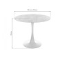 Стол стеклянный Tulip 90 super white glass