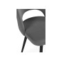 Стул на металлокаркасе Курбис темно-серый (zd 995) / черный
