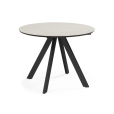 Керамический стол Трейси 90 carmen light gray / черный