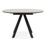 Керамический стол Трейси 90 carmen light gray / черный