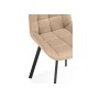 Стул на металлокаркасе Челси 360 бежевый (ZD 210) / черный