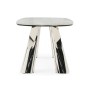 Керамический стол Танго 200х200х90 белый мрамор carla larkin / хром