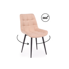 Стул на металлокаркасе Челси 360 К бежевый (zd 210) / черный np